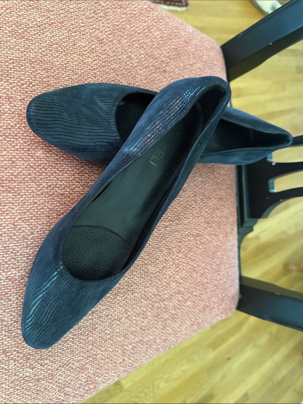 Women's Vaneli Navy Slip-On Low Heel Pumps